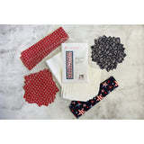Sparklers Table Runner Quilt Kit Fabric Pattern Binding Backing ALL PRE CUT 16" X 64" Patriotic- Flag- 4th of July