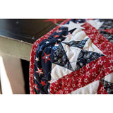Sparklers Table Runner Quilt Kit Fabric Pattern Binding Backing ALL PRE CUT 16" X 64" Patriotic- Flag- 4th of July