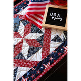 Sparklers Table Runner Quilt Kit Fabric Pattern Binding Backing ALL PRE CUT 16" X 64" Patriotic- Flag- 4th of July