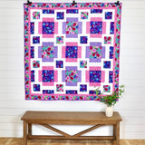 Watercolor Wonder Quilt Kit Fabric Pattern and Binding and backing Included ALL PRE CUT fabric quilt floral Easy Beginner