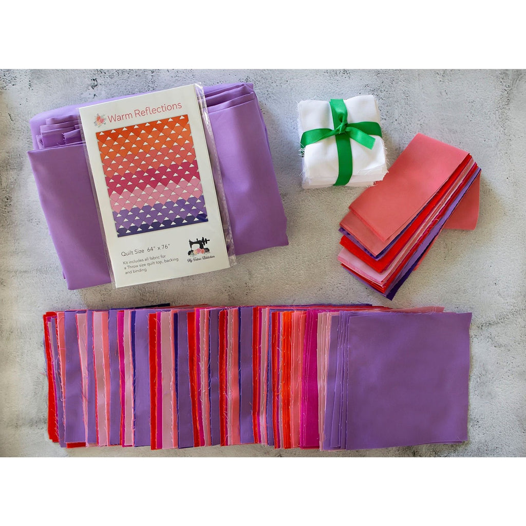Warm Reflections Pre Cut 60" X 72" Kit Fabric Pattern and Binding and backing Included ALL PRE CUT ready to sew