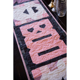 Boo Halloween in PInk Table Runner Quilt Kit Fabric Pattern Binding Backing ALL PRE CUT 16 " X 69" Halloween Ghost Art Gallery Fabrics