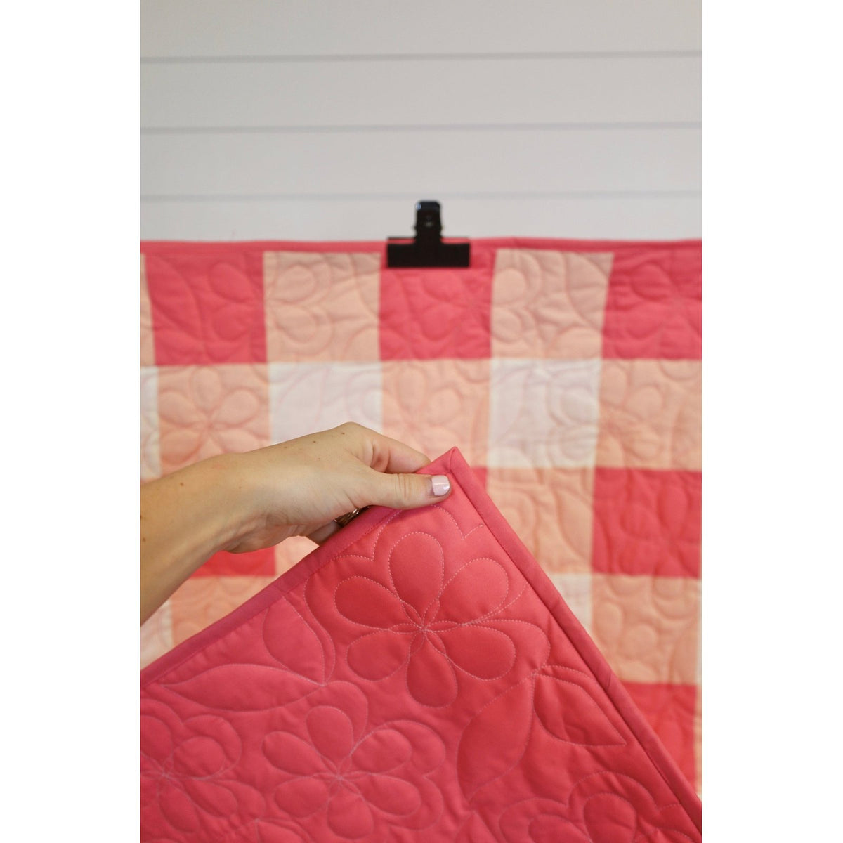 Coral Meadow Easy Quilt Kit: Pre-Cut Fabric, Pattern, Binding & Backing - Girl-Friendly Beginner's Sewing Project, 41" x 49