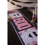 Boo Halloween in PInk Table Runner Quilt Kit Fabric Pattern Binding Backing ALL PRE CUT 16 " X 69" Halloween Ghost Art Gallery Fabrics