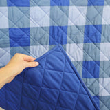 Park Picnic in Sapphires Quilt Pattern and Precut Fabric with binding and backing easy sewing kit Boy Beginner Friendly 41" X 49" Blue