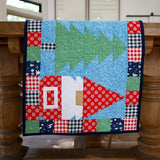 Ho Ho Gnomes Christmas Trees and Gnomes Table Runner Quilt Kit Fabric Pattern Binding Backing ALL PRE CUT 16 X 62