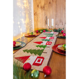 Ho Ho Woodsy Gnomes Christmas Trees and Gnomes Table Runner Quilt Kit Fabric Pattern Binding Backing ALL PRE CUT 16 X 62