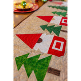 Ho Ho Woodsy Gnomes Christmas Trees and Gnomes Table Runner Quilt Kit Fabric Pattern Binding Backing ALL PRE CUT 16 X 62