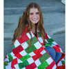 EasyStart Festliches Quilt-Set mit vorgeschnittenen Motiven – komplett mit Weihnachtsmustern, Bindung und Rückseite