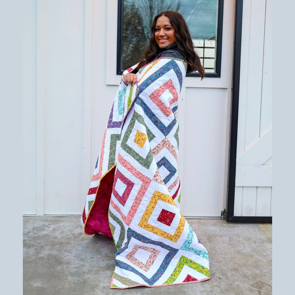 AquaRhythm Quilting Ensemble Kit Stoffmuster Bindungsrückseite enthalten ALLES VORGESCHNITTEN Anfängerfreundlich 59 x 79