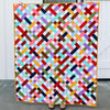 Buntes Kaskaden-Fischgräten-Set – 56" x 68" – Enthält Stoff, Führung, Kanten und Rückseite – Anfängerfreundlich
