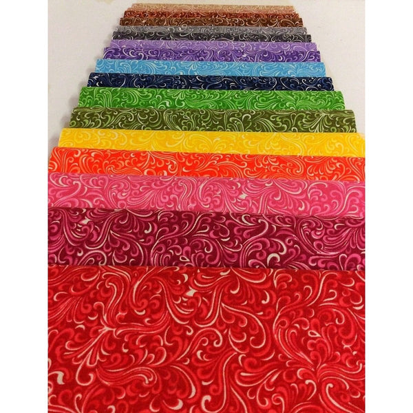 2.5 inch Yummy Twist Jelly Roll 100% cotton fabric quilting strips