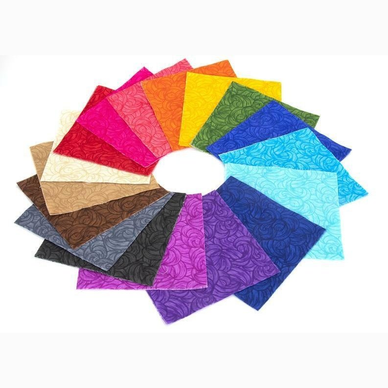 Band of Color, vorgeschnittenes Charm-Pack, 5 Zoll große Quadrate, 100 % Baumwollstoff, Steppdecke, 102 Stück