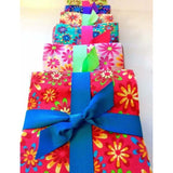102 piece Crazy Daisy pre cut charm pack 5" squares 100% cotton fabric quilt