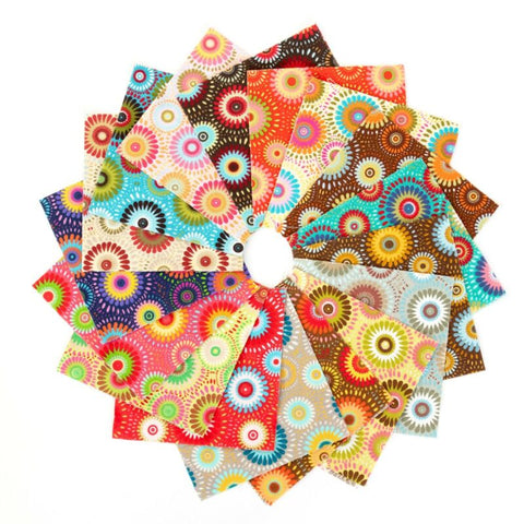 102 piece Fizzy pop pre cut charm pack 5 squares 100% cotton fabric quilt