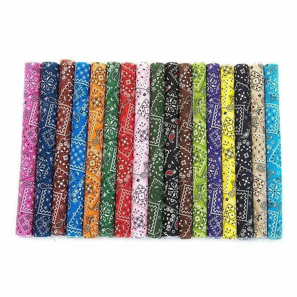 Bandana-Fat-Quarter-Pack, vorgeschnittener Quiltstoff aus 100 % Baumwolle, 15 Stück