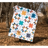 Starshine in Multi Quilt Kit Fabric Pattern and Binding and backing Included - 66" x 66" Quilt