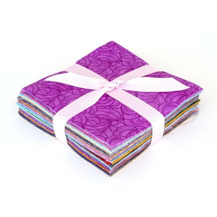 Band of Color, vorgeschnittenes Charm-Pack, 5 Zoll große Quadrate, 100 % Baumwollstoff, Steppdecke, 102 Stück