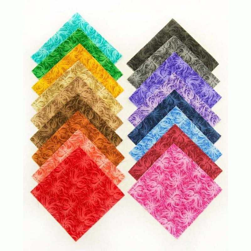 102 Piece FEATHERS pre cut charm pack 5" squares 100% cotton fabric quilt